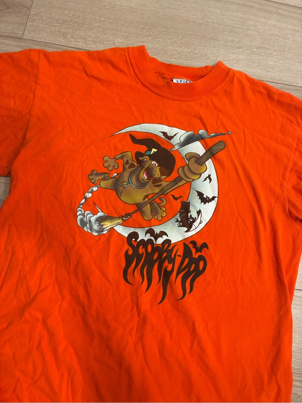 Vintage Scooby Doo Halloween Witch Spooky Short Sleeve T-shirt Size L